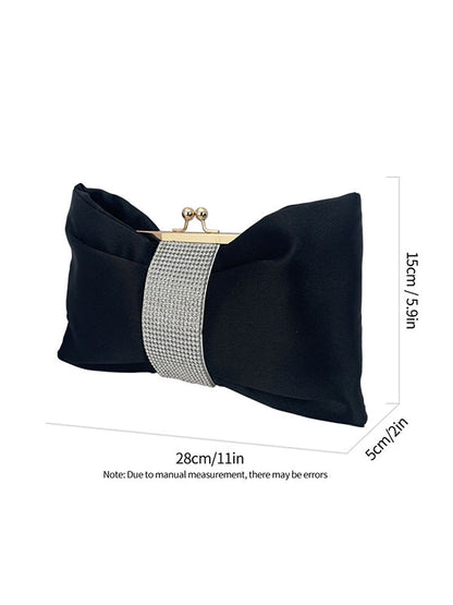 Chains Contrast Color Pleated Split-Joint Evening Bags&Clutches