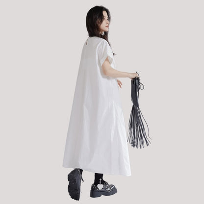 Solid Color Loose Fit Dress
