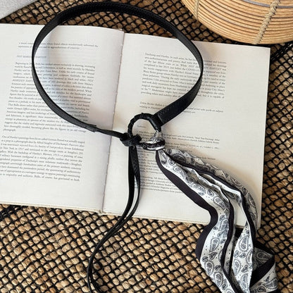 Leather Waist Chain With Scarf