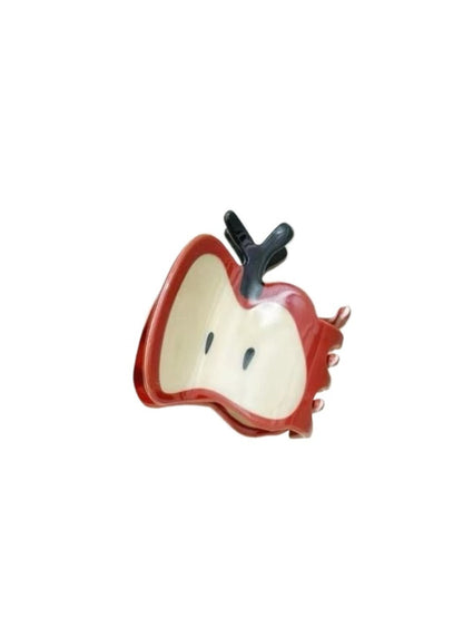 Beau - Red Apple-shaped Hair Clip of Cute &amp; Playful Style