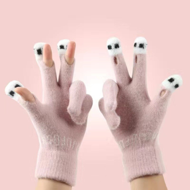 Kids Finger Touchscreen Knitted Gloves