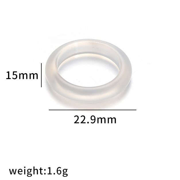 Simple Natural Stone Single Rings