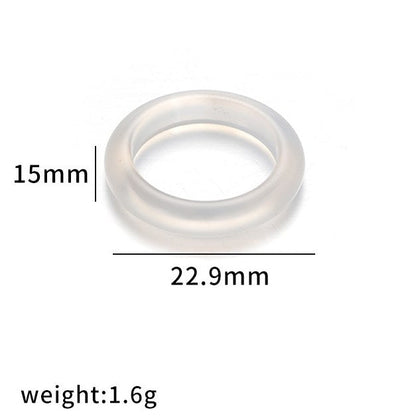 Simple Natural Stone Single Rings