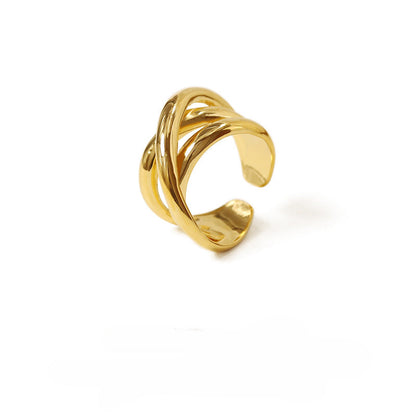 Cross Simple Metal Cool Rings
