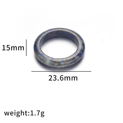 Simple Natural Stone Single Rings