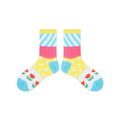 Rufia - Pastel Cartoon Socks - Breathable &amp; Soft