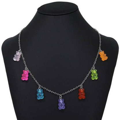 Sky Madrid Teddy Bear Pendant Necklace