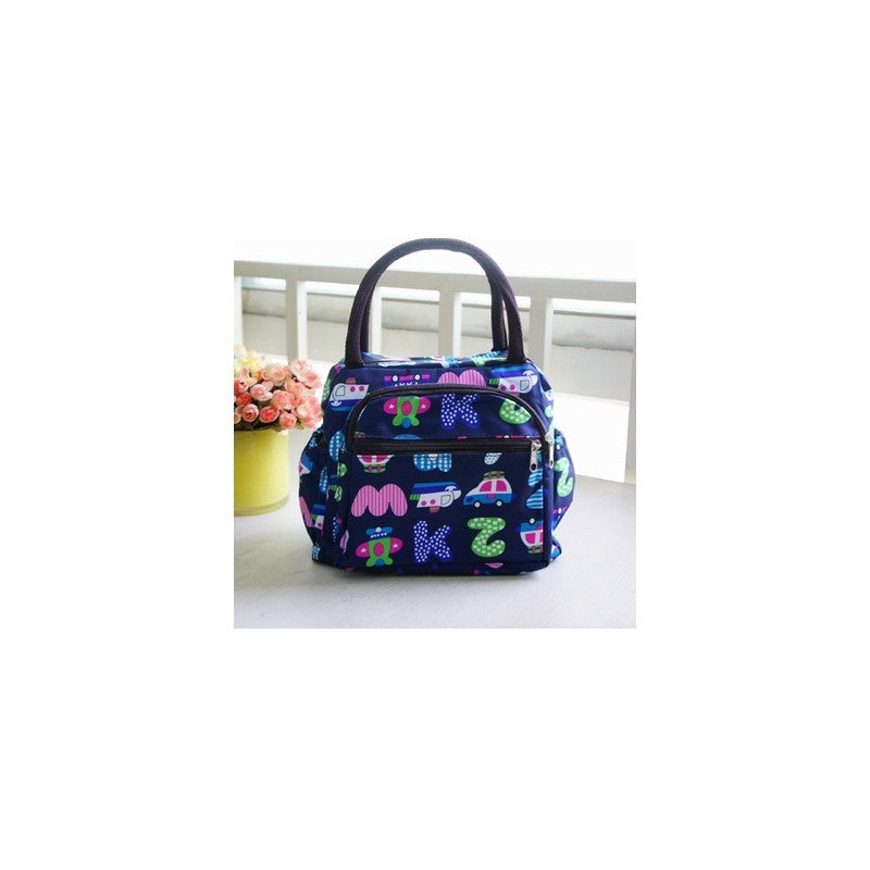 Dotted Letter Kitten Print Lunch Bag Lunchbox Bag