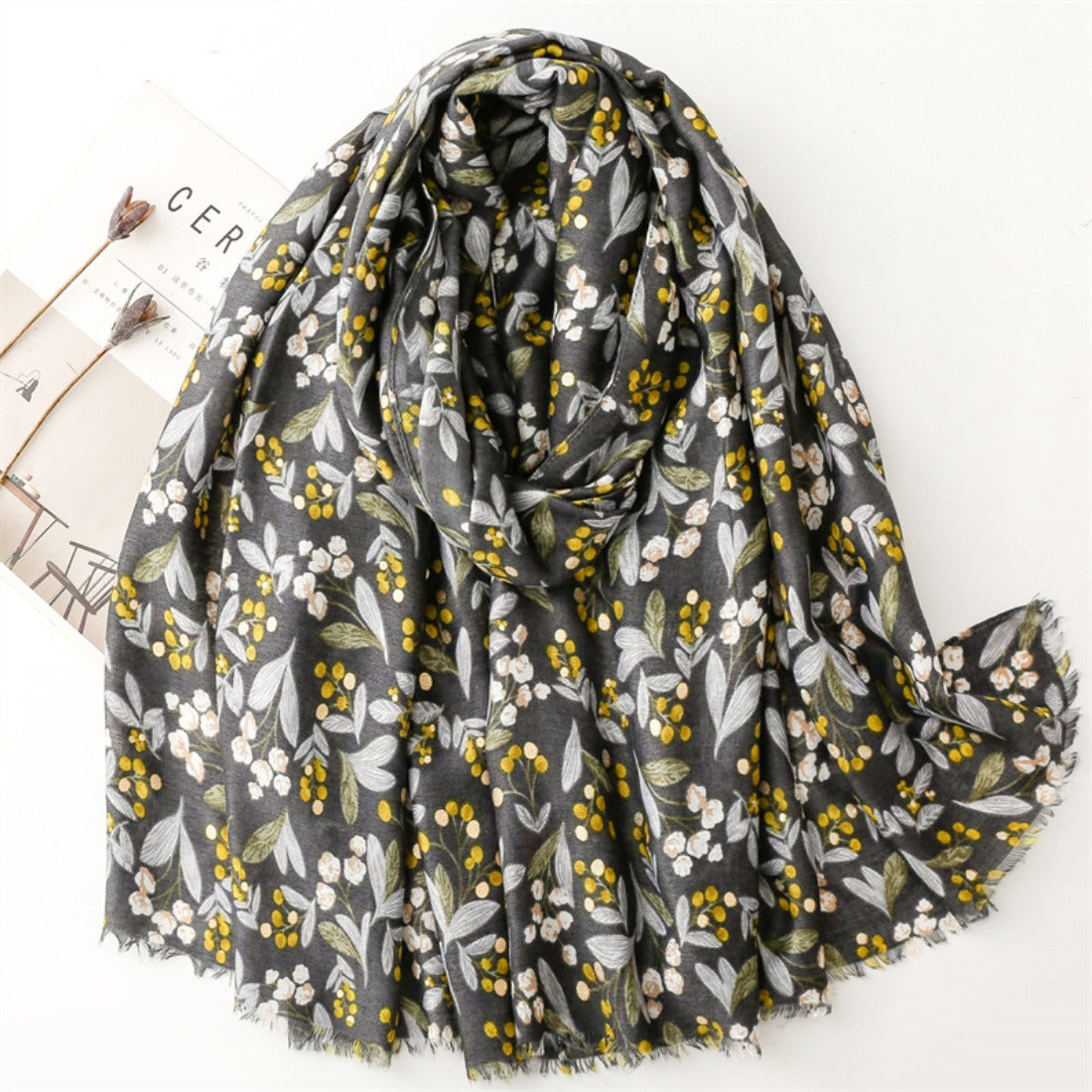 Scarvii - Small Floral Pattern Fall &amp; Winter Scarf