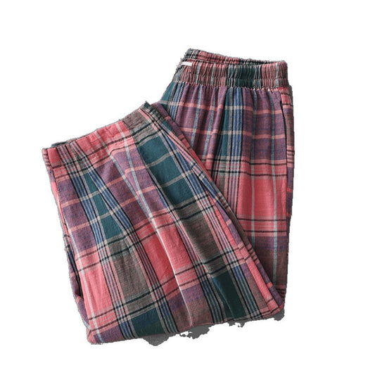 Shea - Colorful Summer Checkered Relaxed Pants