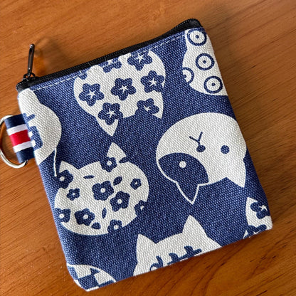 Cosbai - Canvas Cat Pattern Coin Purse