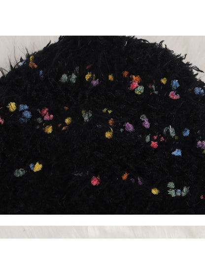 Haila - Colorful Bean Decoration Knitted Beanie with Braided Detail
