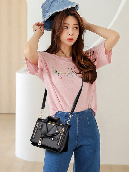 Original Stylish Rivets PU Shoulder Bag
