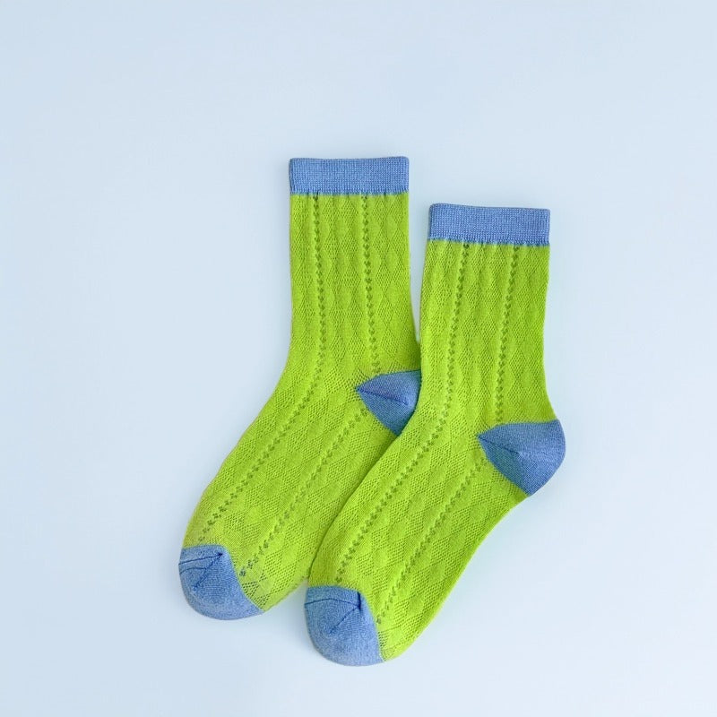 Rufia - Summer Colorful Mesh Crew Socks