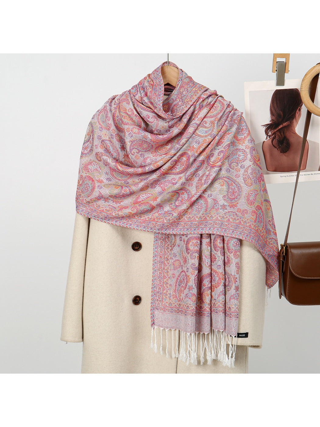Scarvii - Bohemian Paisley Print Scarf with Fringe