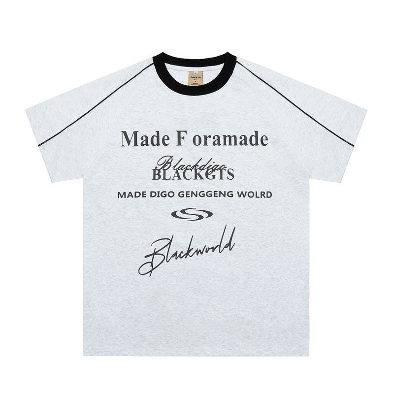 Creative Letter Print Street Style T-Shirt