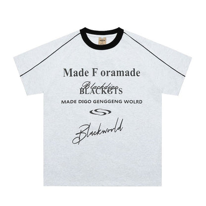 Creative Letter Print Street Style T-Shirt