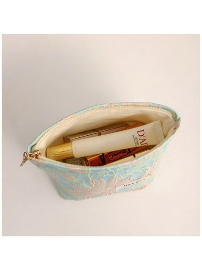 Cosbai -  Elegant Cosmetic Bag with Floral Patterns