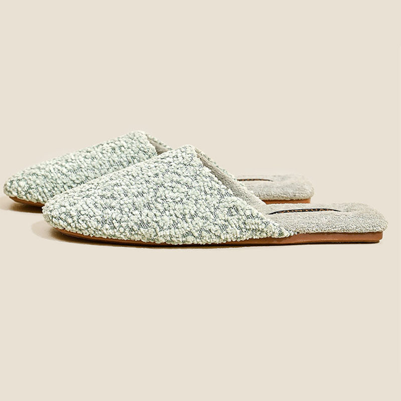 Elegant Soft Solid Color Warm Indoor Slippers