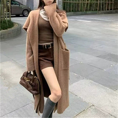 Mid-Long Knit Cardigan