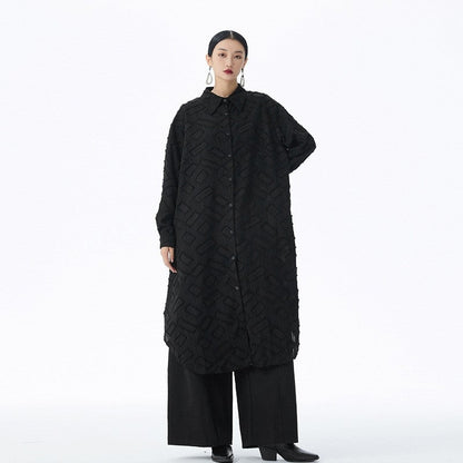 Vintage Jacquard Long Coat