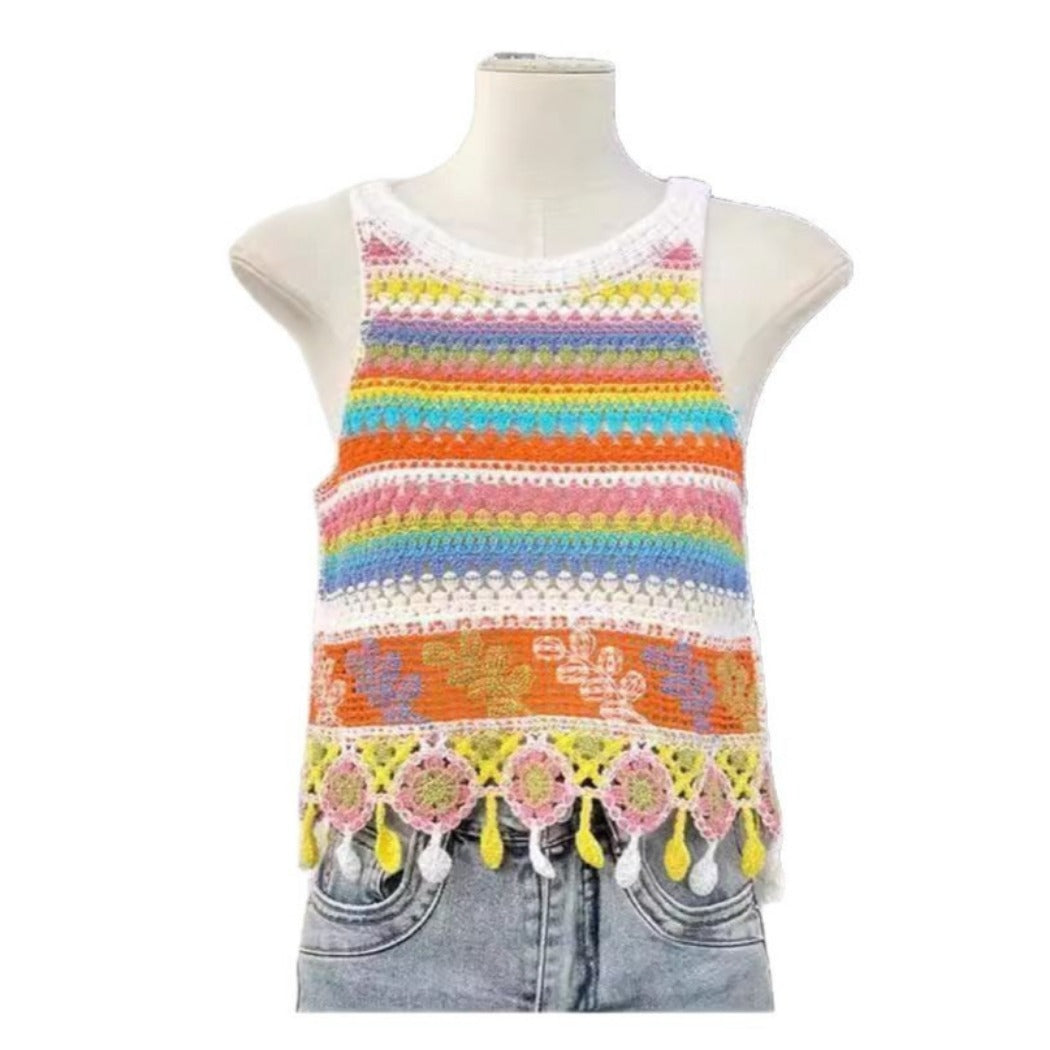 Vesty - Boho Colorblock Knit Vest- Comfortable &amp; Fit