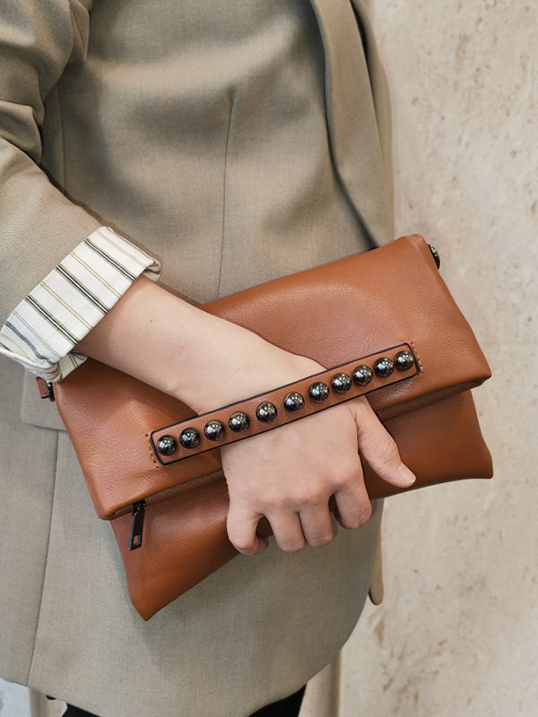 Geometric Rivet Split-Joint Bags Handbags