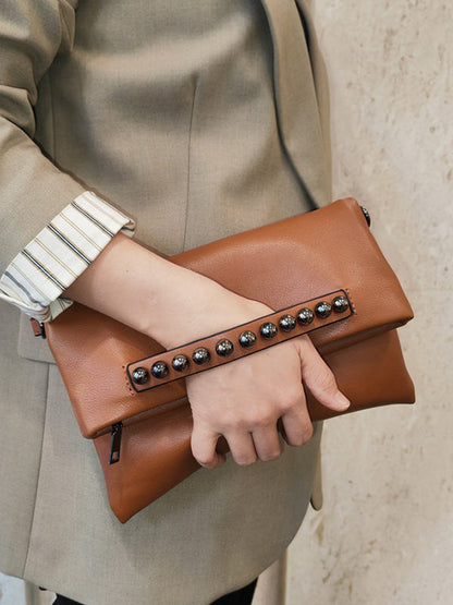 Geometric Rivet Split-Joint Bags Handbags