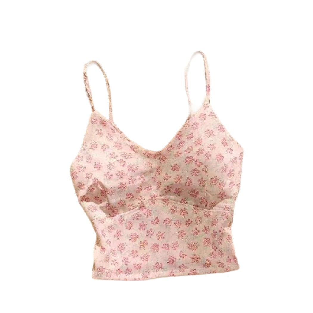 Vesty - Floral French Strappy Top - Sweet &amp; Sexy
