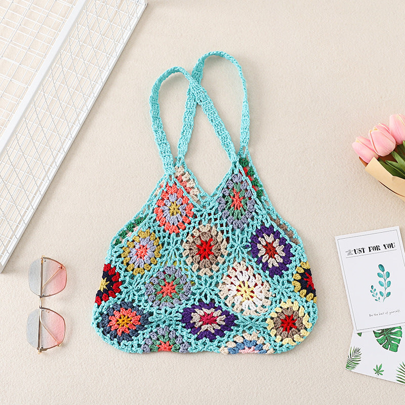 Crochet Granny Square Bag Ethnic Pattern Bag