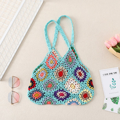 Crochet Granny Square Bag Ethnic Pattern Bag