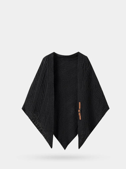 Scarvii - Classic Knitted Triangle Shawl as Outer Accessory