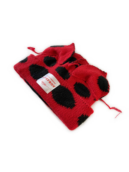 Haila - Polka Dots Cat-Ear Knitted Beanie