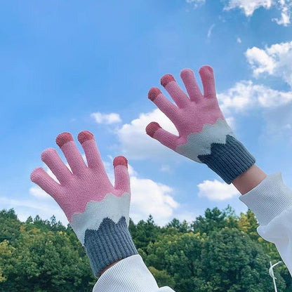 Kids Finger Touchscreen Knitted Gloves