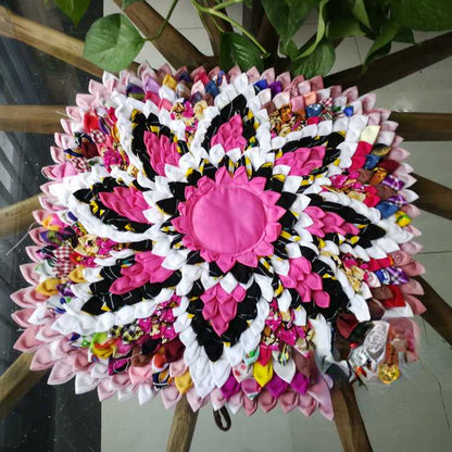Ethnic Flower Cloth Splicing Nine-Ring Cushion Mahogany Sofa Seat Cushion Classical Round Non-Slip Household Chair Cushion