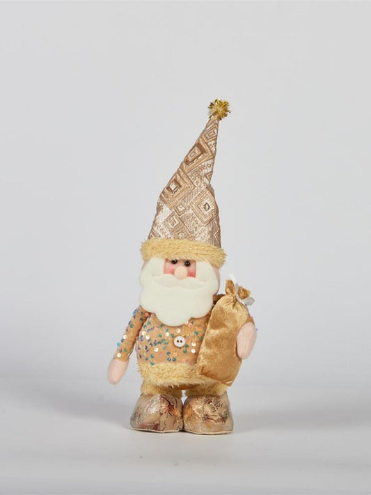 Xris - Christmas Decor Vintage Golden Stretch Doll Ornaments