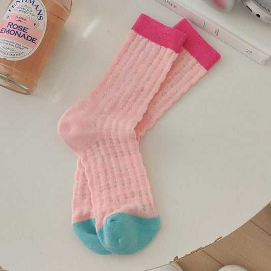 Rufia - Color-Blocked Breathable Mesh Socks