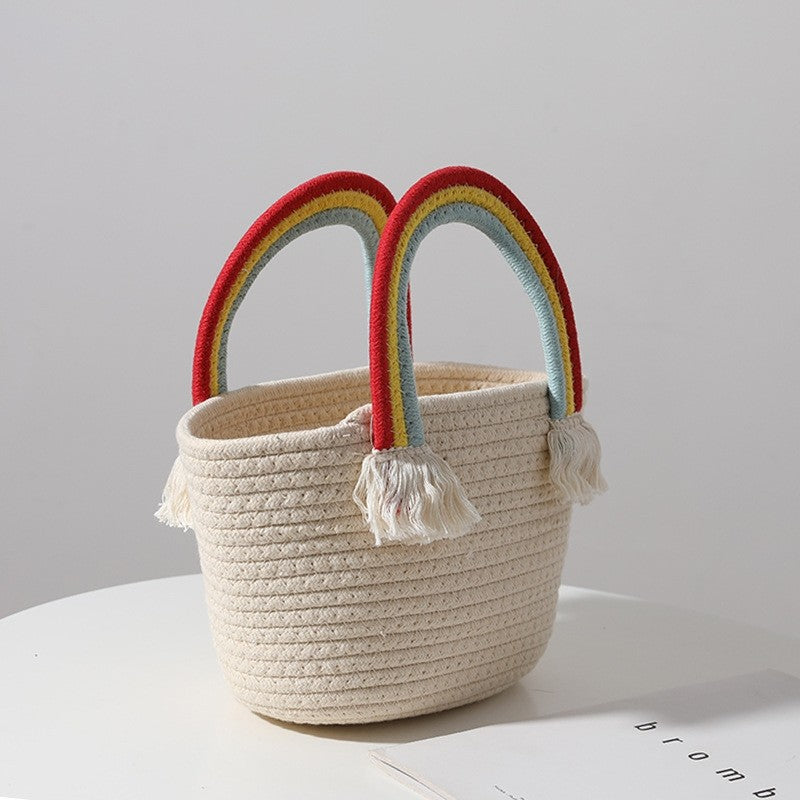 Cute Rainbow Clouds Holiday Tote Bag