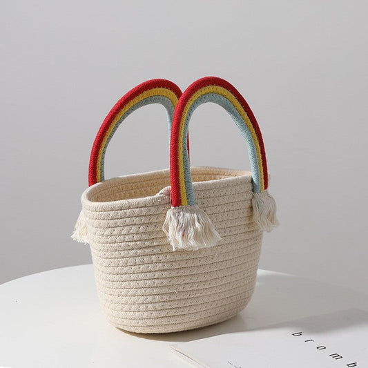 Cute Rainbow Clouds Holiday Tote Bag