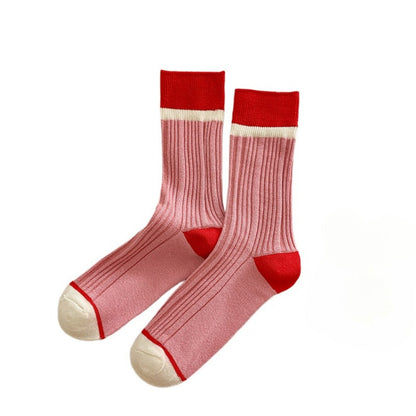 Rufia - Color-Block Textured Socks - Stylish &amp; Soft