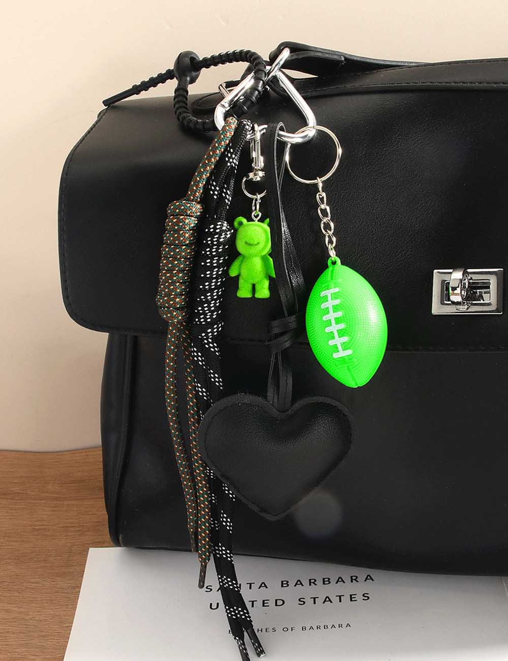 Cute Heart Mini Rugby Ball Frog Keychain