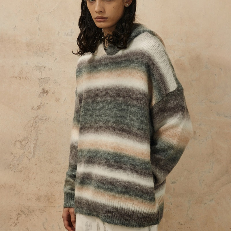 Hooded Stripes Sweater