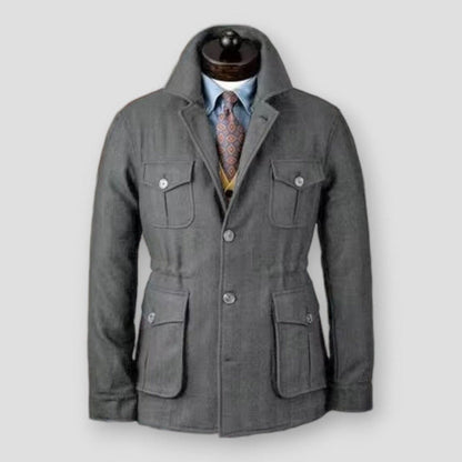 Men'S Tweed Jacket Tuxedo Woolen Suit High Quality Costumes  Wool Single Breasted Casual Slim Fit Male Blazers Winter