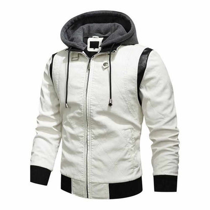 North Royal Hooded Leather Jacket