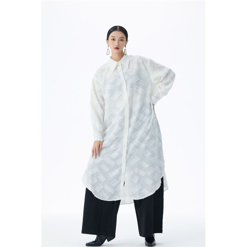 Vintage Jacquard Long Coat