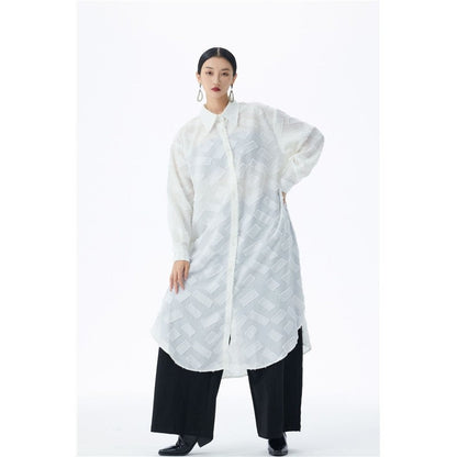 Vintage Jacquard Long Coat