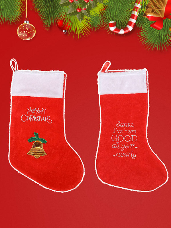 Xmas Gift Socks Candy Bag New Year Christmas Tree Decoration