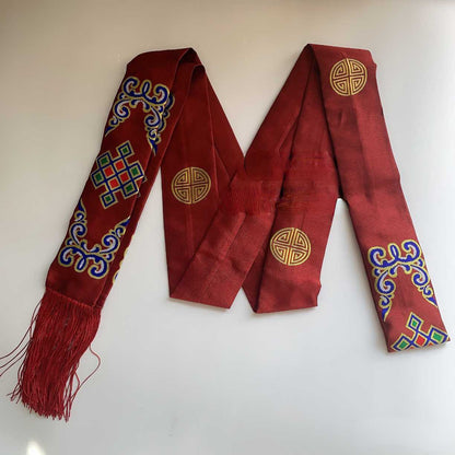 Unisex Tibetan, Nepalese, Tibetan-Style Costume Embroidery, Ethnic Minority Tibetan Robes, Tibetan Skirts, Fringed Belts, Waist Ornaments