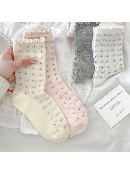 Rufia - Floral Mesh Summer Socks - Feminine &amp; Breezy