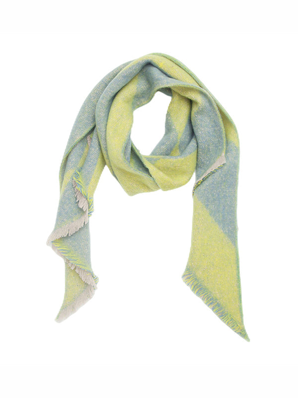 Fringed Keep Warm Plaid Shawl&Scarf